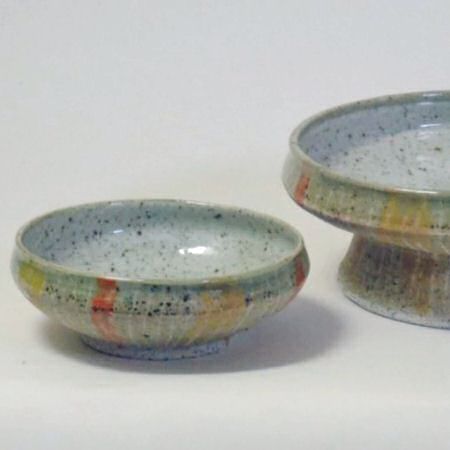 Deborah Prosser - Porcelain bowls with hot terra sigillata brushed on slips